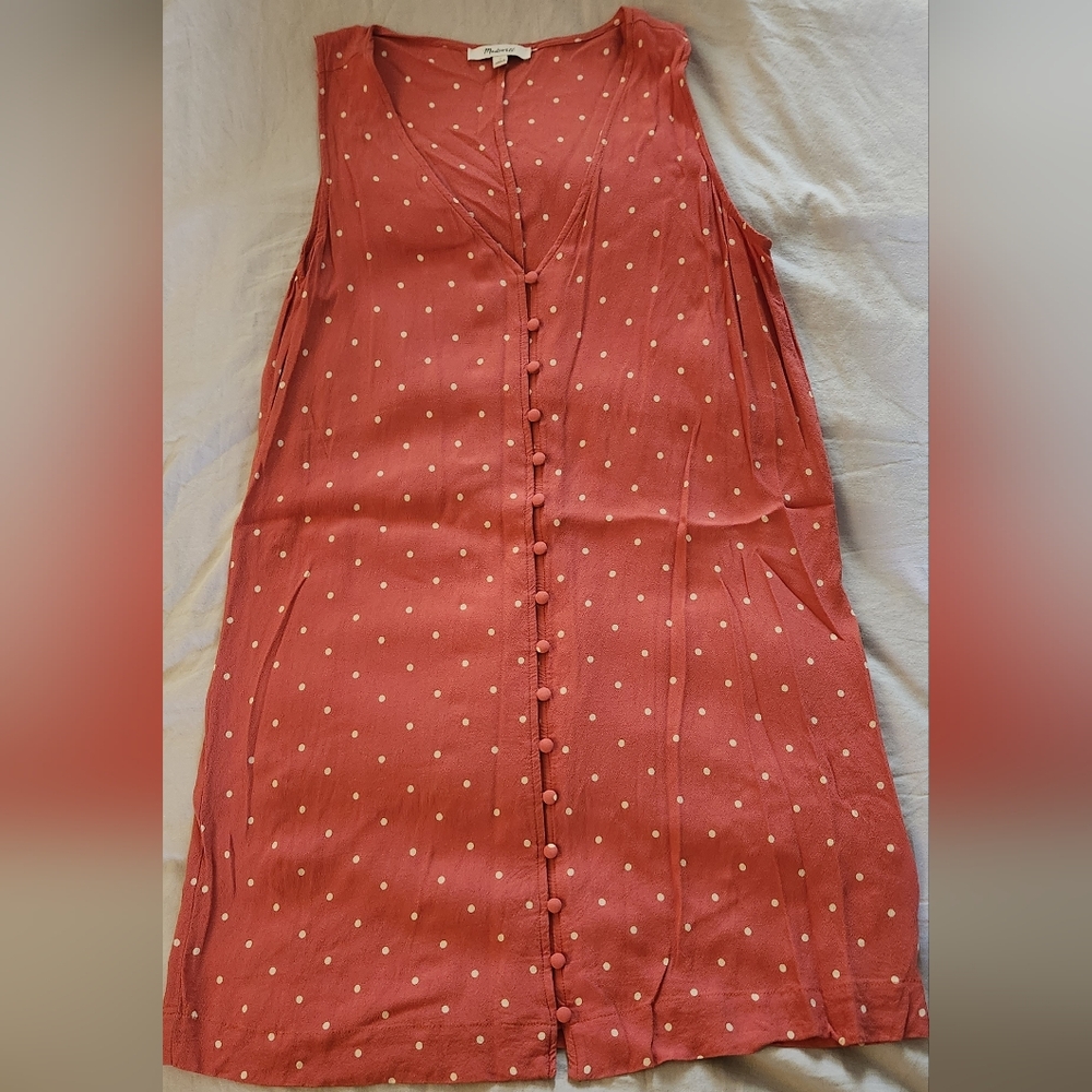 Madewell Polka Dot Mini Dress Size Medium